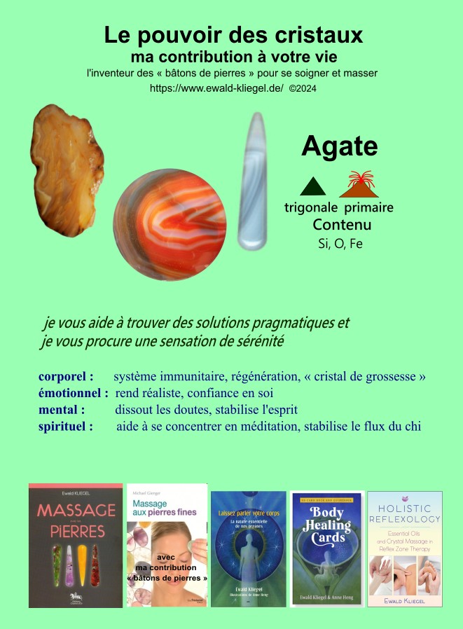 Agate - MASSAGE avec les PIERRES Ewald Kliegel