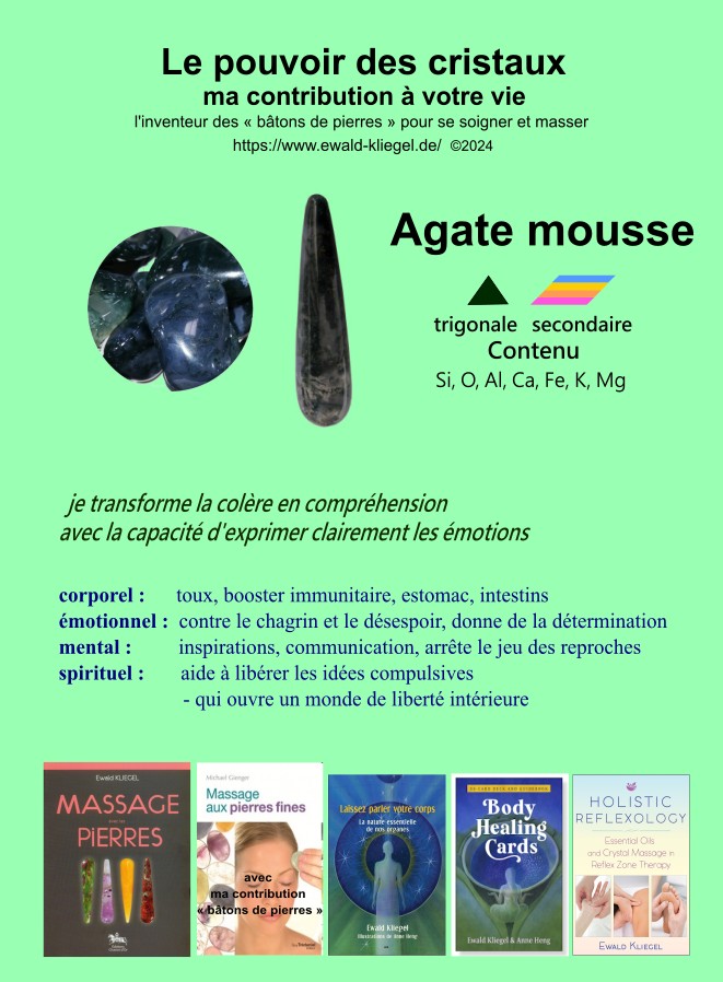 Agate mousse - MASSAGE avec les PIERRES Ewald Kliegel