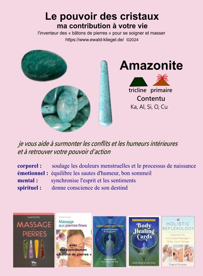 Amazonite - MASSAGE avec les PIERRES Ewald Kliegel