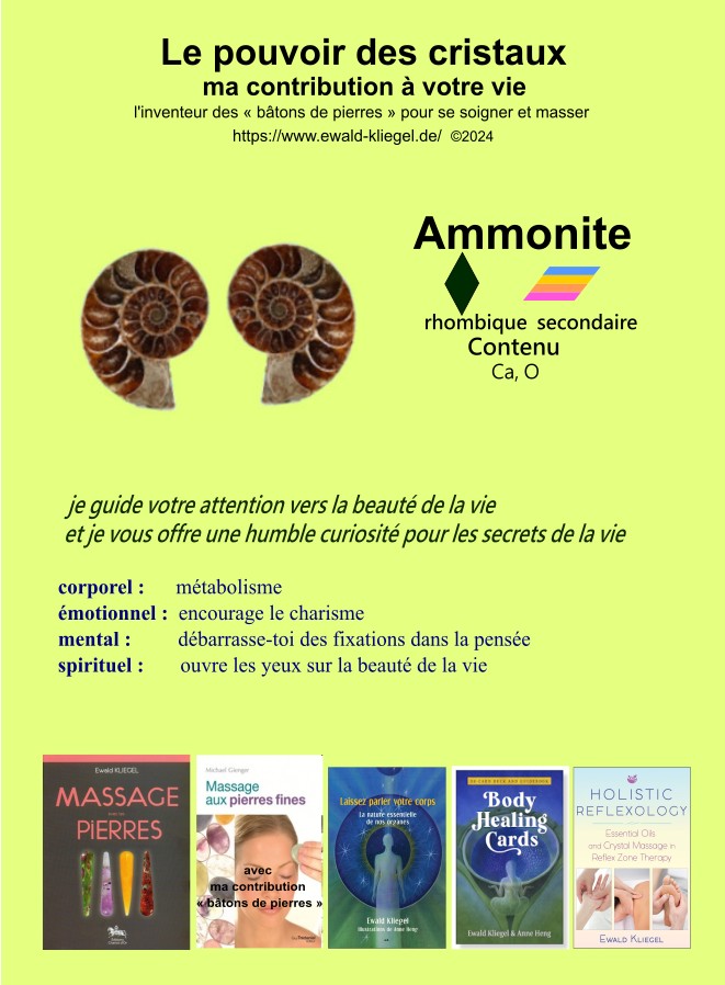 Ammonite - MASSAGE avec les PIERRES Ewald Kliegel