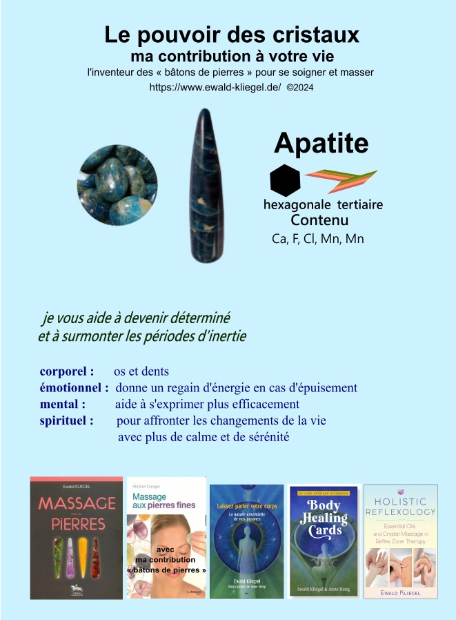 Apatite - MASSAGE avec les PIERRES Ewald Kliegel