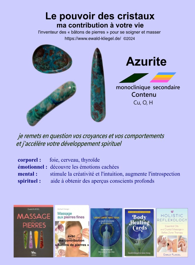 Azurite - MASSAGE avec les PIERRES Ewald Kliegel