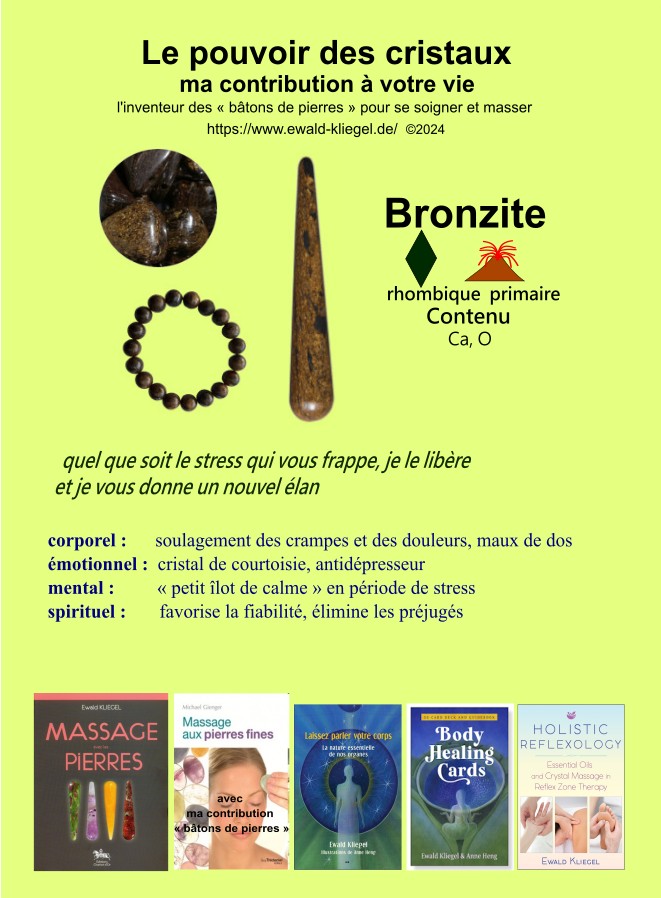 Bronzite- MASSAGE avec les PIERRES Ewald Kliegel