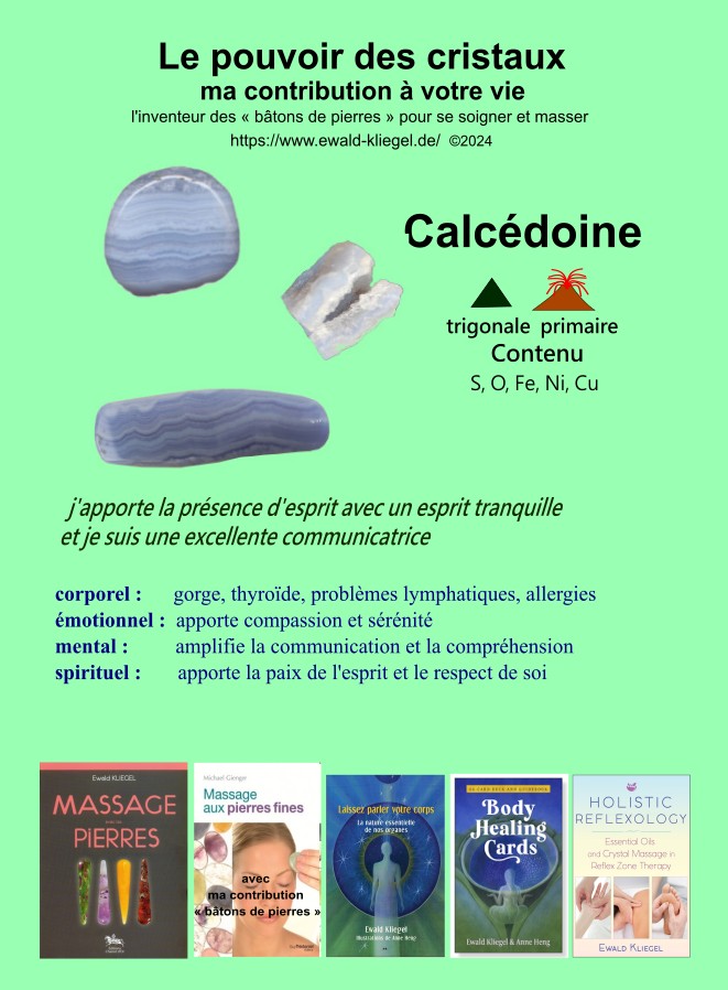 Calcedoine- MASSAGE avec les PIERRES Ewald Kliegel