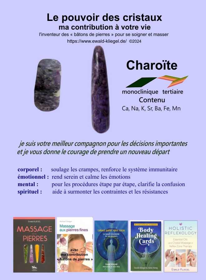 Charoite - MASSAGE avec les PIERRES Ewald Kliegel