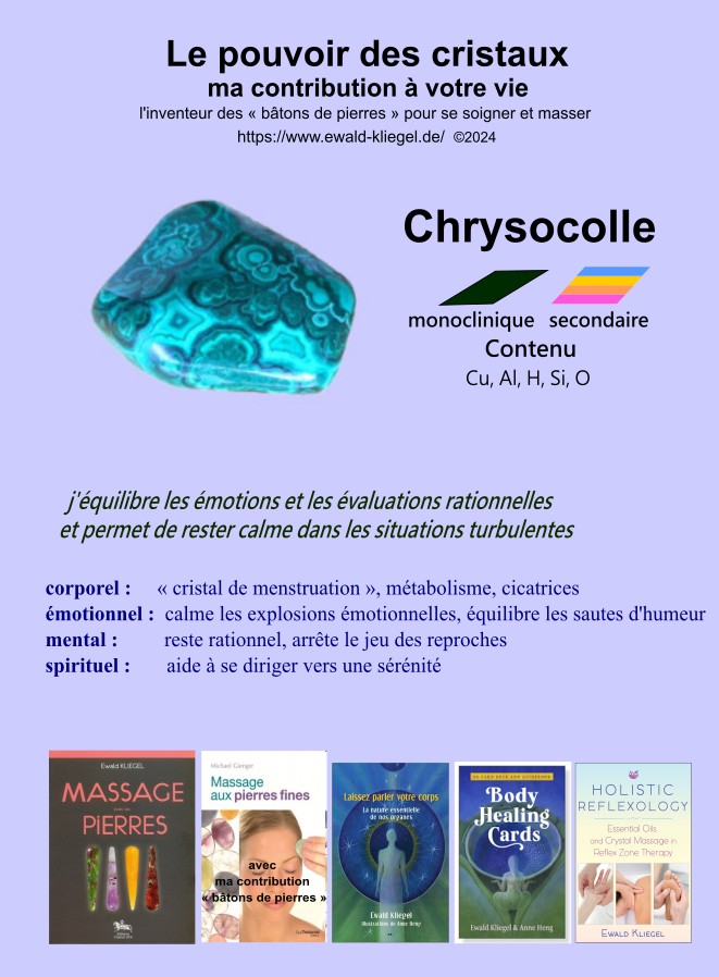 Chyrsocolle - MASSAGE avec les PIERRES Ewald Kliegel