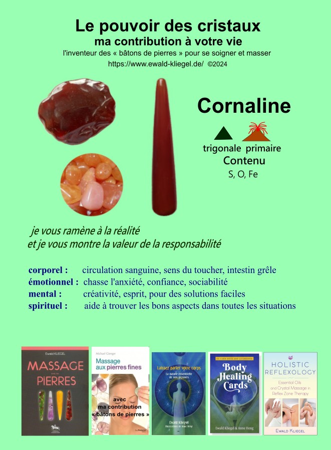 Cornaline - MASSAGE avec les PIERRES Ewald Kliegel