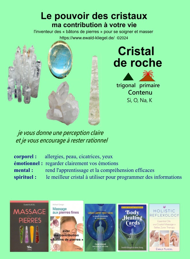 Cristal de roche - MASSAGE avec les PIERRES Ewald Kliegel