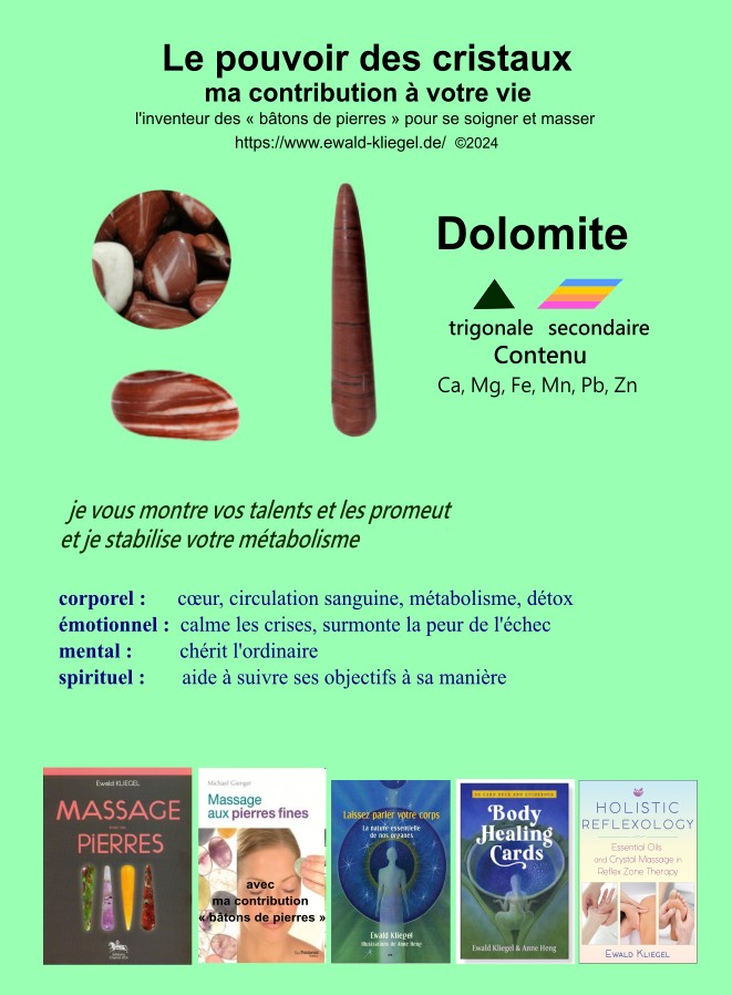 Dolomite - MASSAGE avec les PIERRES Ewald Kliegel