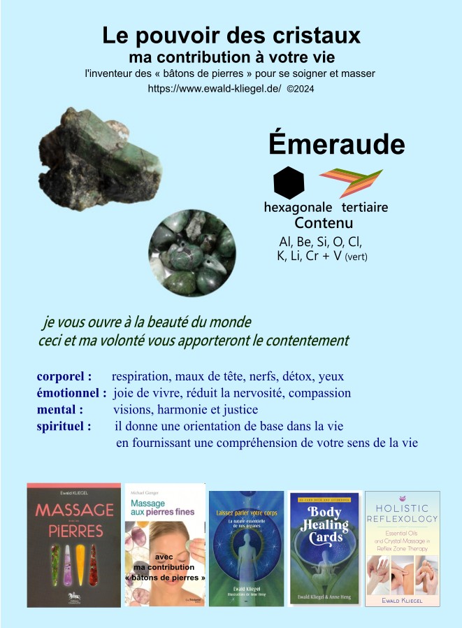 Émeraude - MASSAGE avec les PIERRES Ewald Kliegel