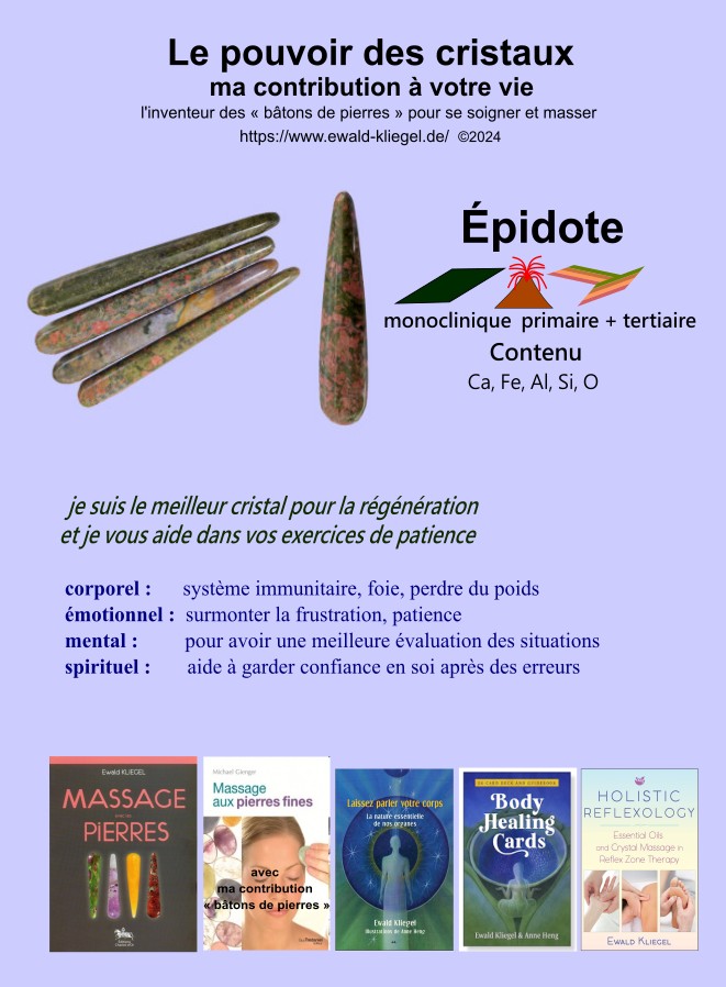 Épidote - MASSAGE avec les PIERRES Ewald Kliegel