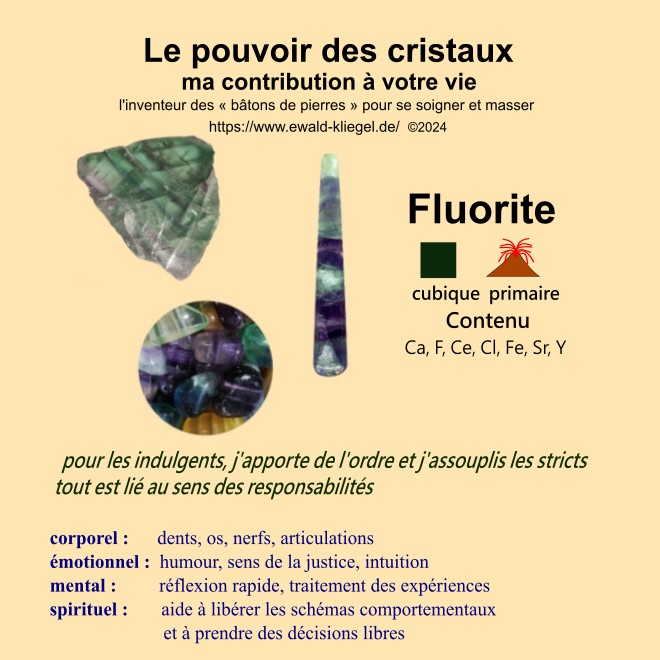 cristaux soins sp&eacute;ciaux Ewald Kliegel - Fluorite
