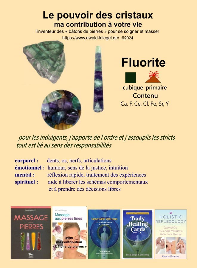 Fluorite - MASSAGE avec les PIERRES Ewald Kliegel