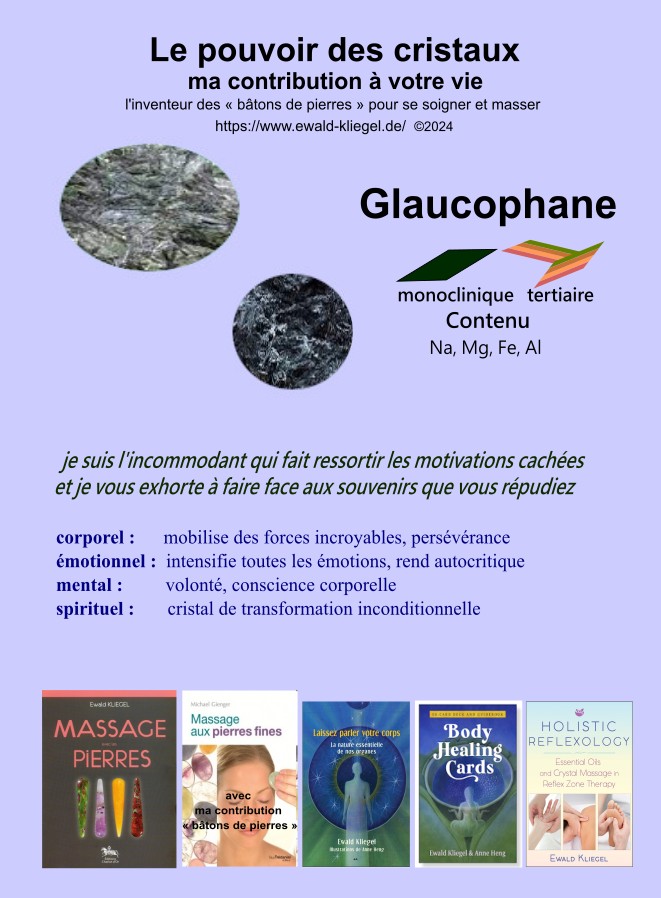 Glaucophane - MASSAGE avec les PIERRES Ewald Kliegel