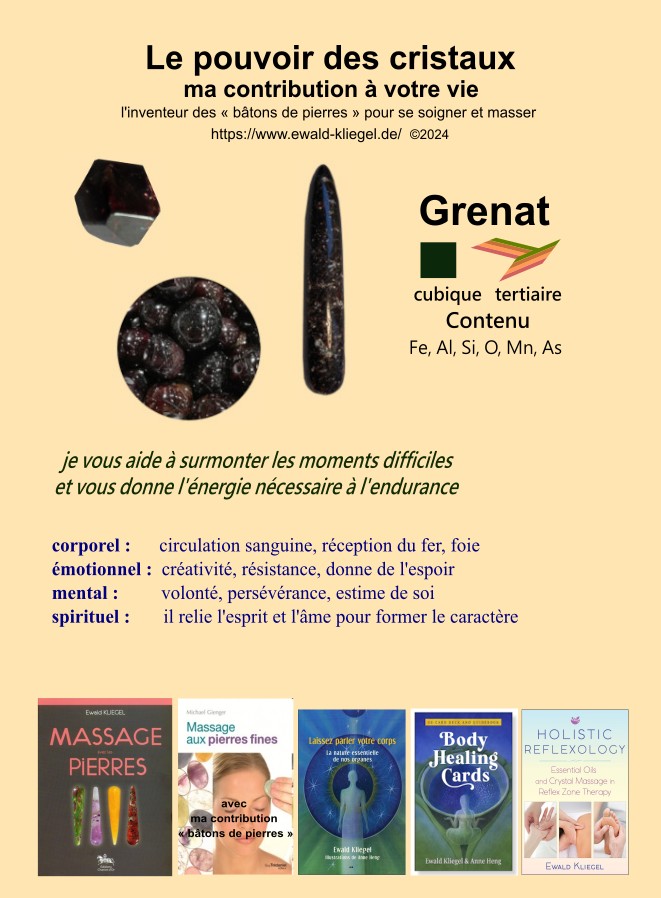 Grenat - MASSAGE avec les PIERRES Ewald Kliegel