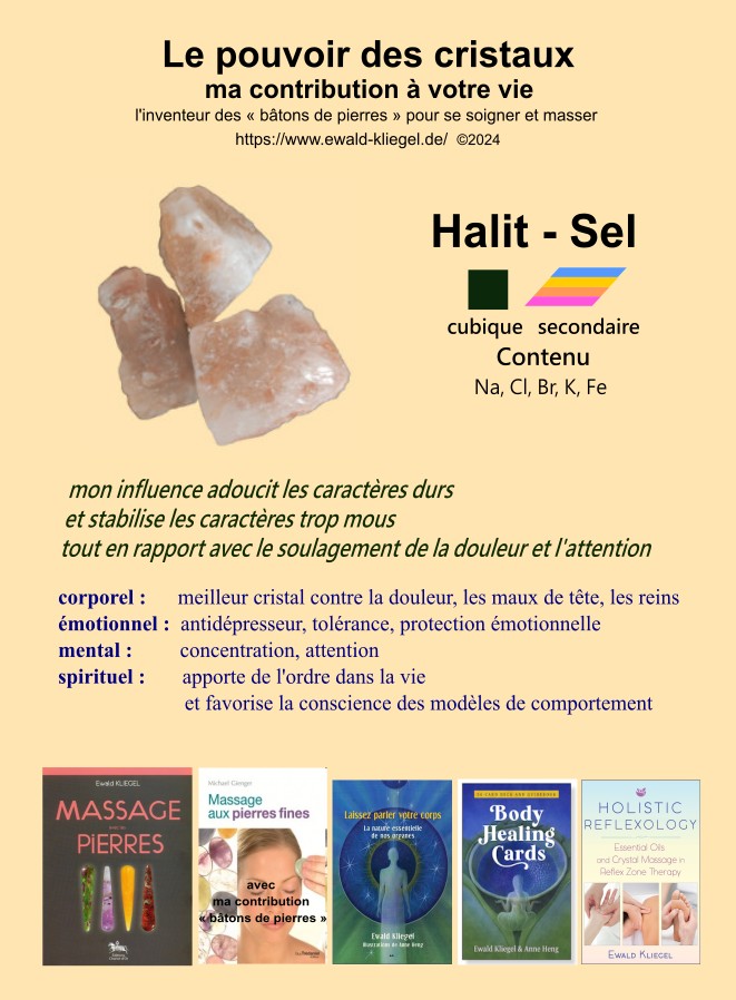 Halit /Sel - MASSAGE avec les PIERRES Ewald Kliegel