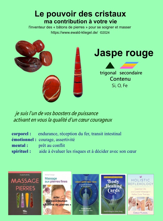 Jaspe-rouge - MASSAGE avec les PIERRES Ewald Kliegel