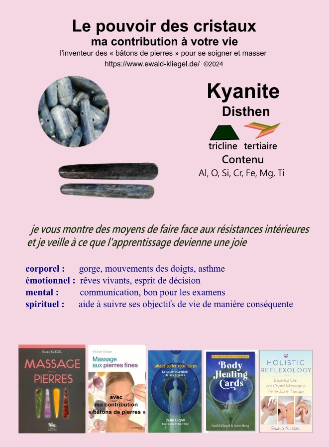 Kyanite - MASSAGE avec les PIERRES Ewald Kliegel