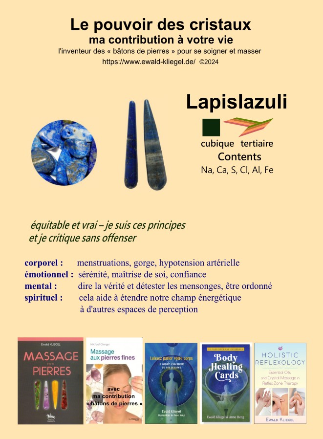 Lapislazuli - MASSAGE avec les PIERRES Ewald Kliegel