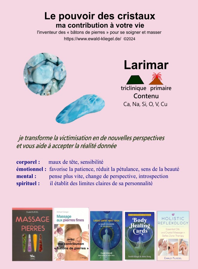 Larimar - MASSAGE avec les PIERRES Ewald Kliegel