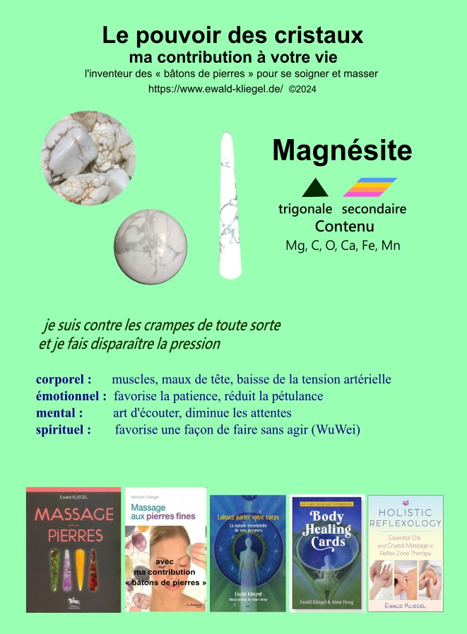 Magnésite - MASSAGE avec les PIERRES Ewald Kliegel