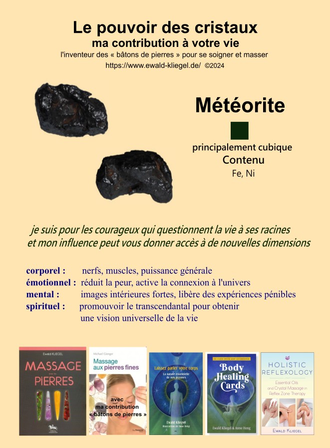 Meteorite - MASSAGE avec les PIERRES Ewald Kliegel