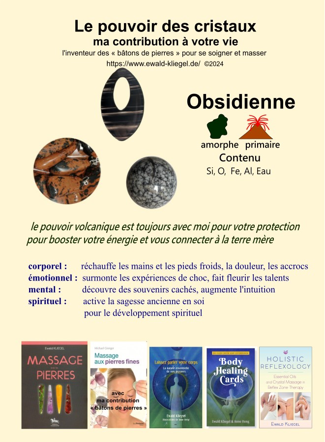 Obsidienne - MASSAGE avec les PIERRES Ewald Kliegel