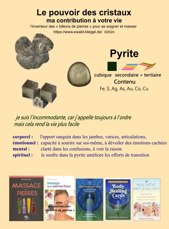 Pyrite - MASSAGE avec les PIERRES Ewald Kliegel