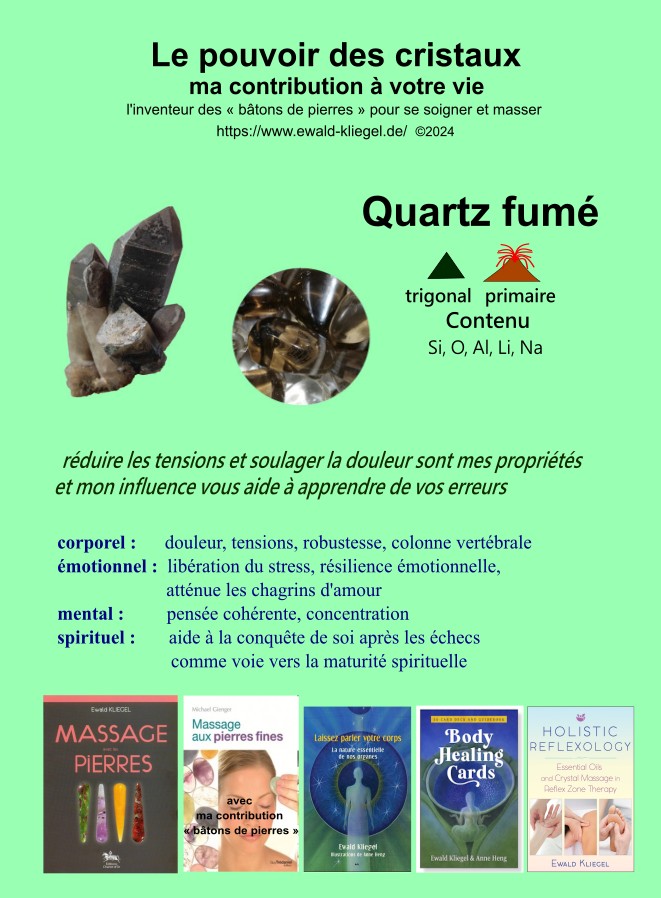 Quartz fumé - MASSAGE avec les PIERRES Ewald Kliegel