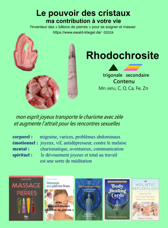 Rhodochrosite - MASSAGE avec les PIERRES Ewald Kliegel