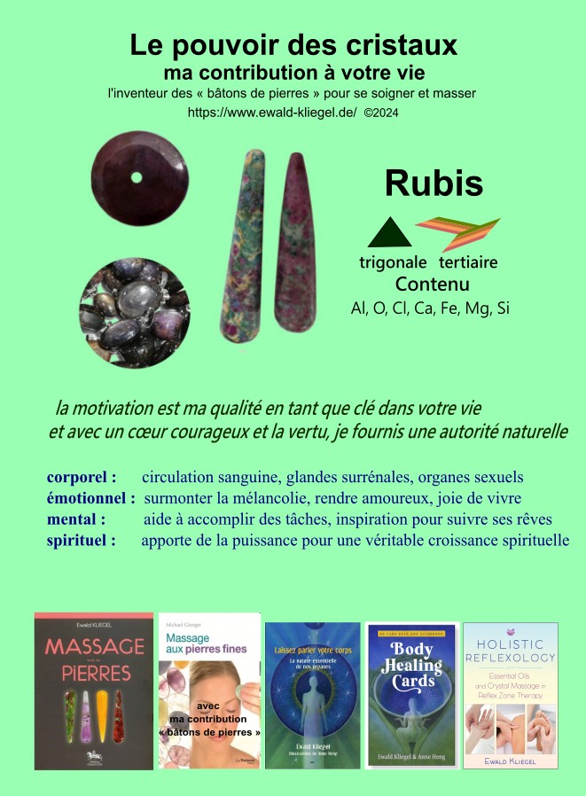 Rubis - MASSAGE avec les PIERRES Ewald Kliegel