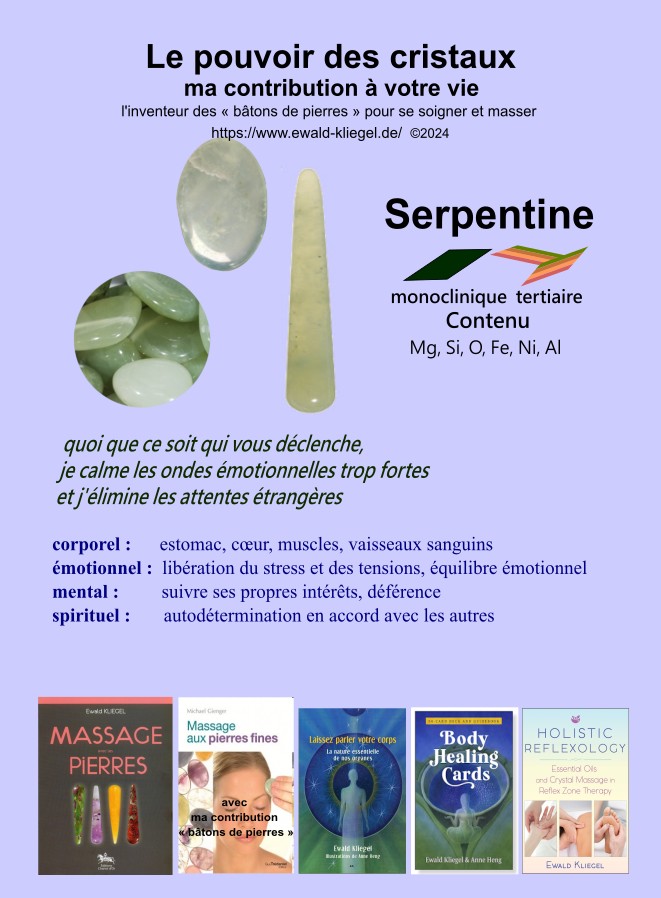 Serpentine - MASSAGE avec les PIERRES Ewald Kliegel