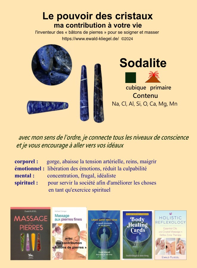 Sodalite - MASSAGE avec les PIERRES Ewald Kliegel