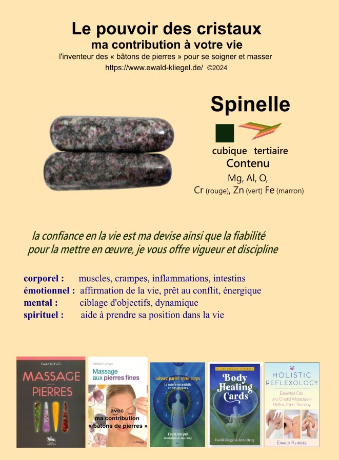 Spinelle - MASSAGE avec les PIERRES Ewald Kliegel