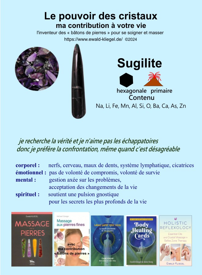 Sugilite - MASSAGE avec les PIERRES Ewald Kliegel