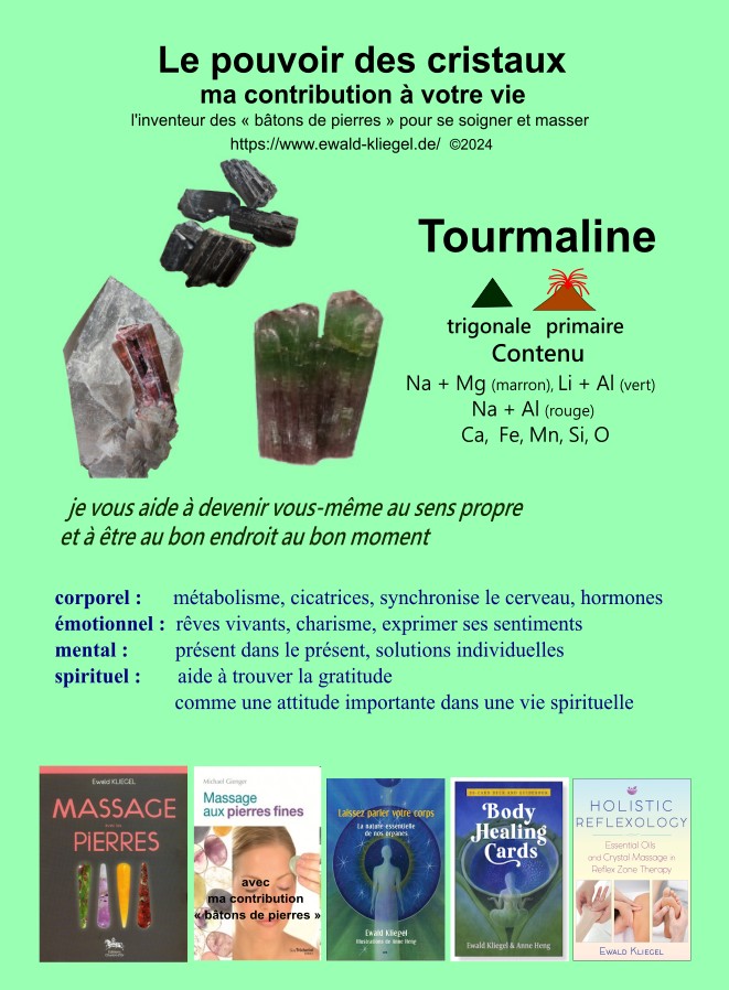 Tourmaline - MASSAGE avec les PIERRES Ewald Kliegel