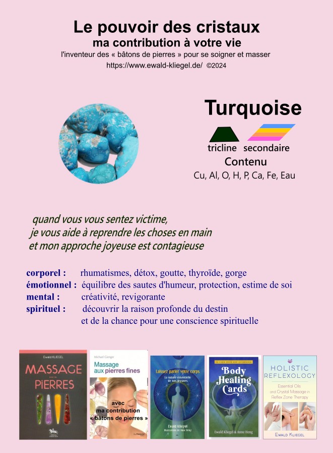 Turquoise - MASSAGE avec les PIERRES Ewald Kliegel